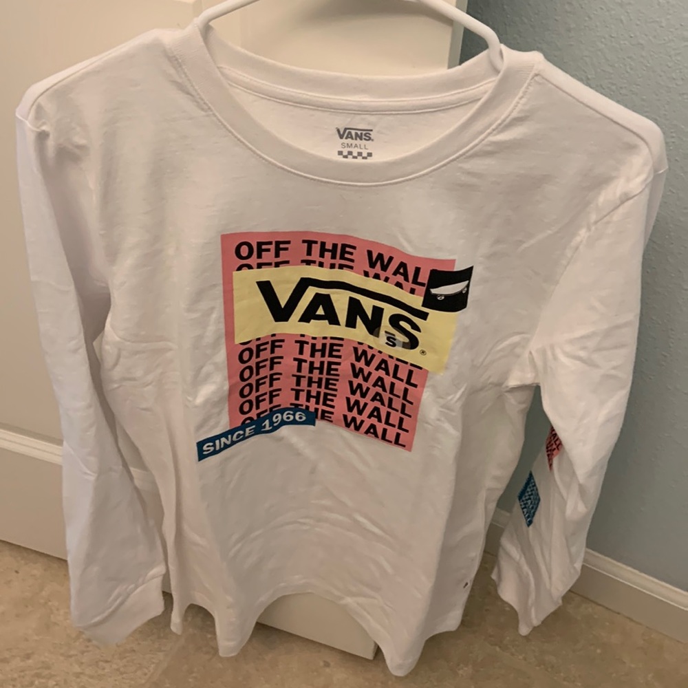 Vans color block long sleeve womens size small